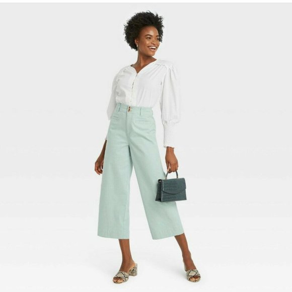 NEW A New Day High Rise Cropped Wide Leg Pants Size 8 - Picture 10 of 10